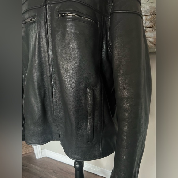 Open Road Men’s Leather Riding Jacket - Picture 3 of 11